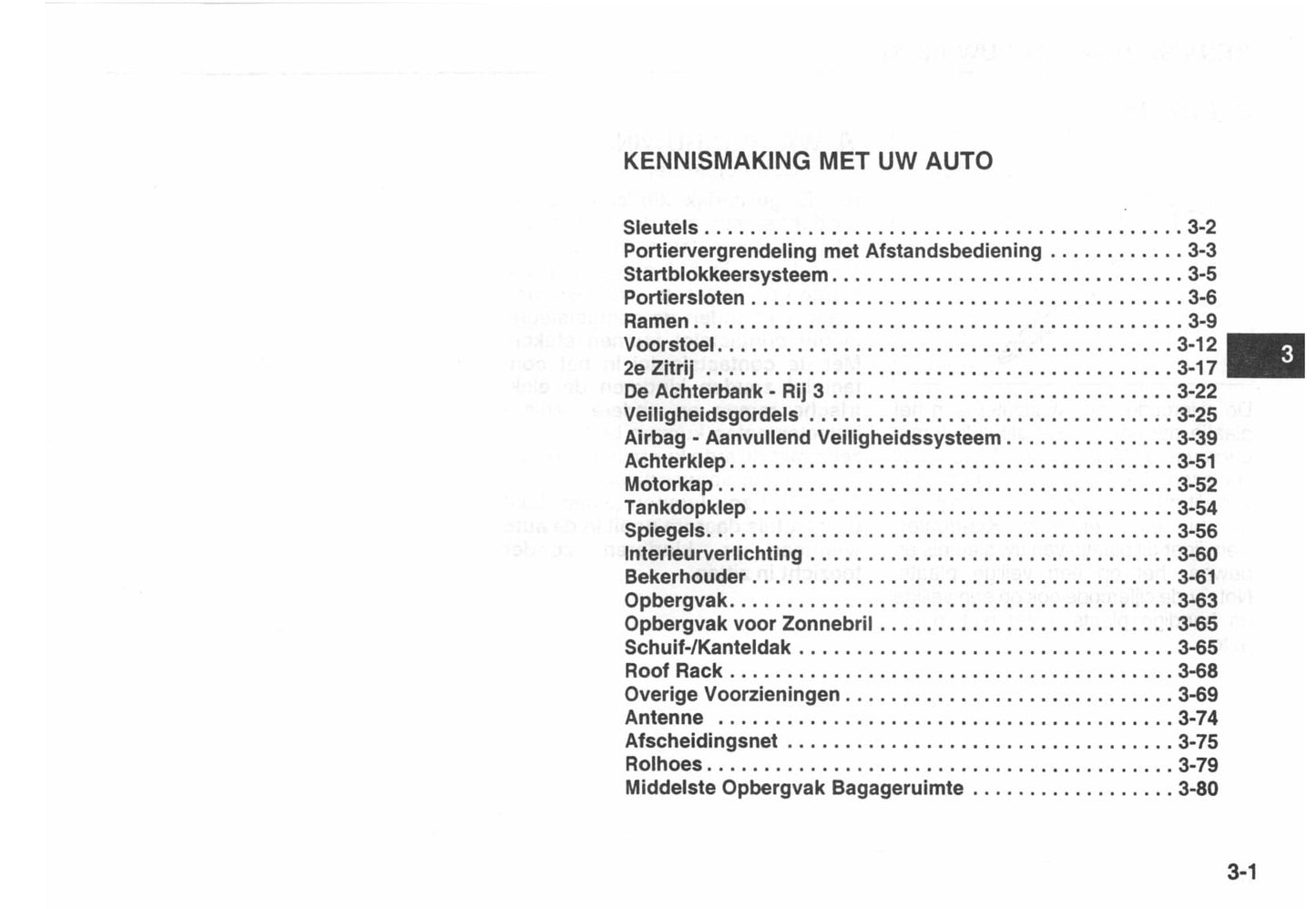 2002-2006 Kia Carens Manuel du propriétaire | Néerlandais