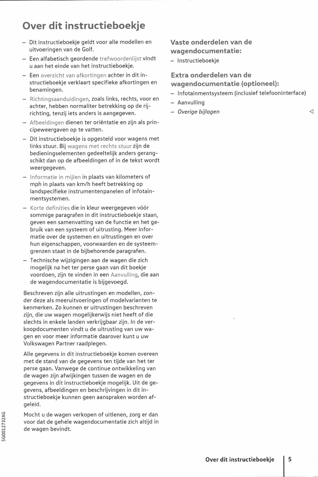 2017-2020 Volkswagen Golf Bedienungsanleitung | Niederländisch