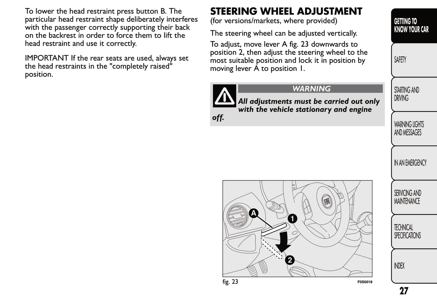 2012-2013 Fiat 500 Gebruikershandleiding | Engels