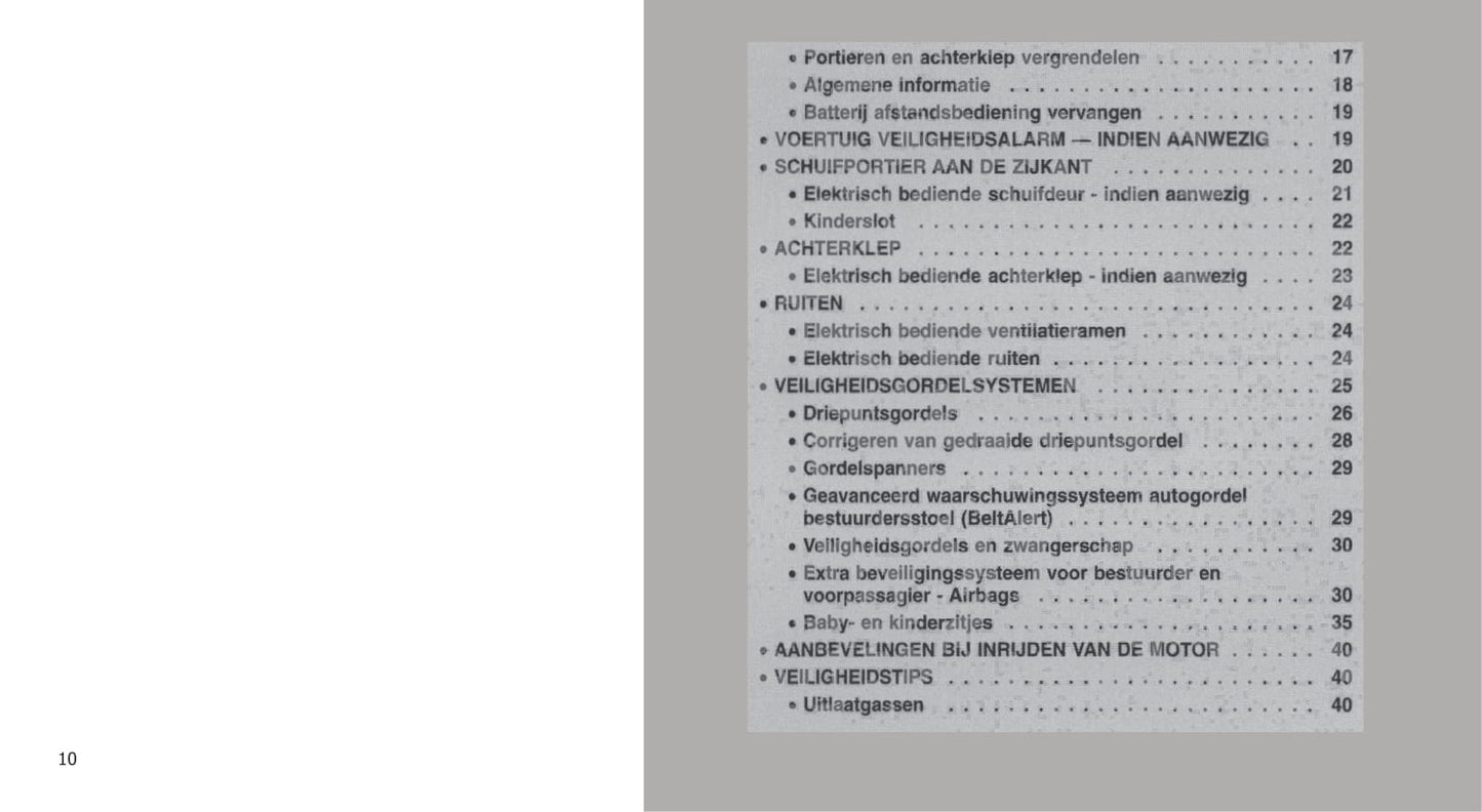 2001-2007 Chrysler Voyager Gebruikershandleiding | Nederlands