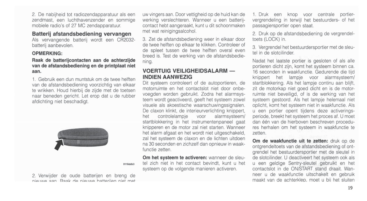 2001-2007 Chrysler Voyager Gebruikershandleiding | Nederlands