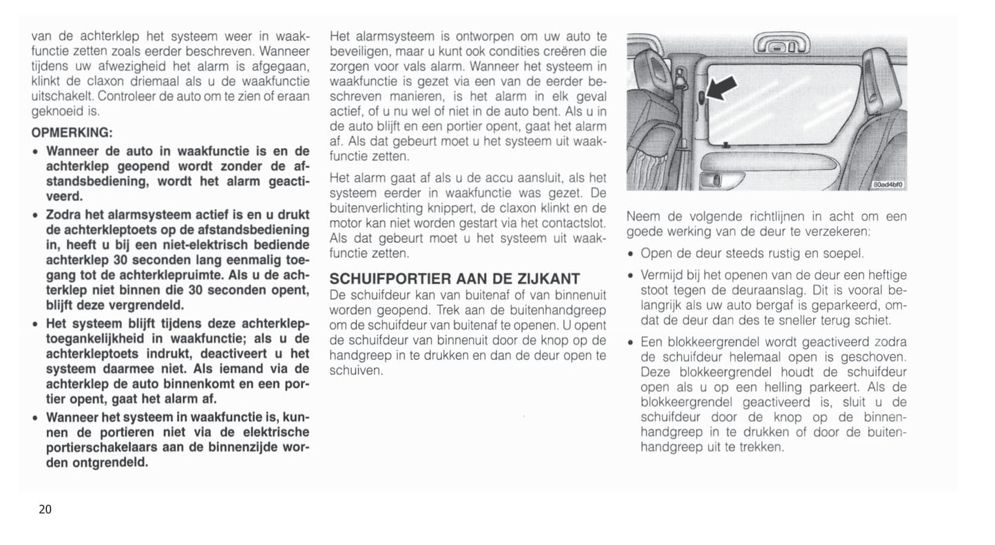 2001-2007 Chrysler Voyager Gebruikershandleiding | Nederlands
