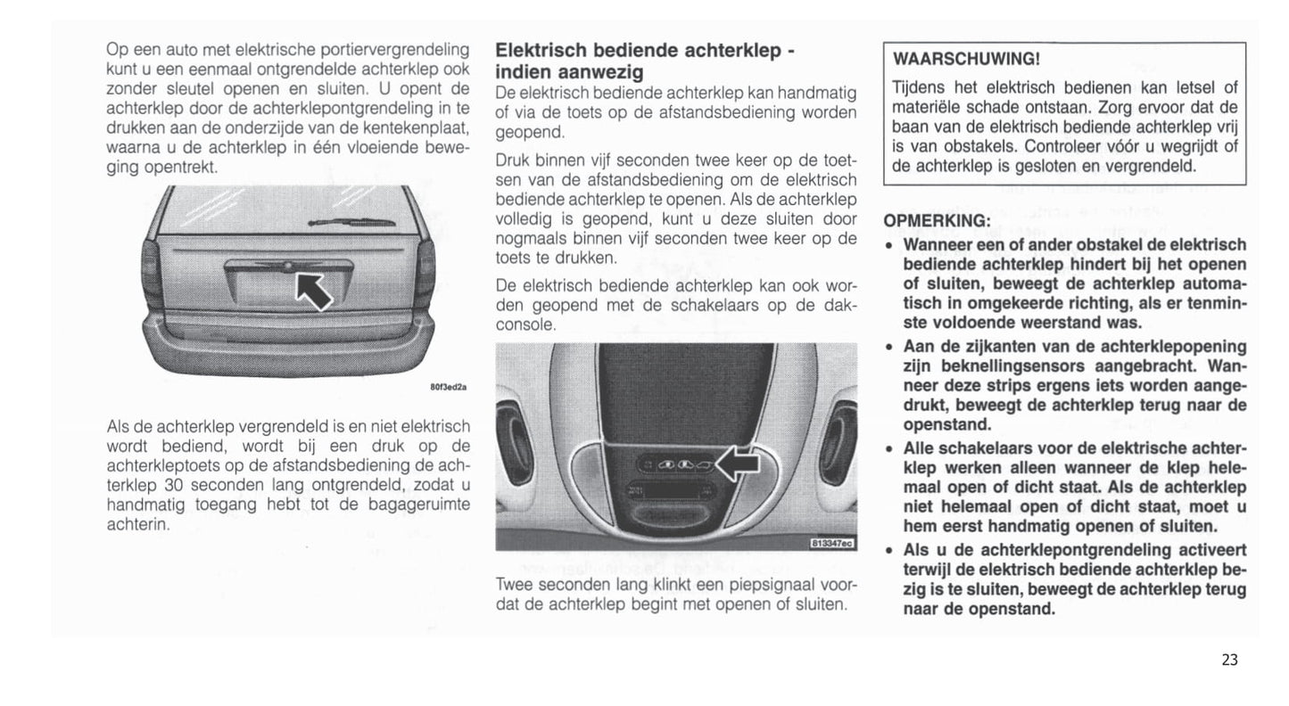 2001-2007 Chrysler Voyager Gebruikershandleiding | Nederlands