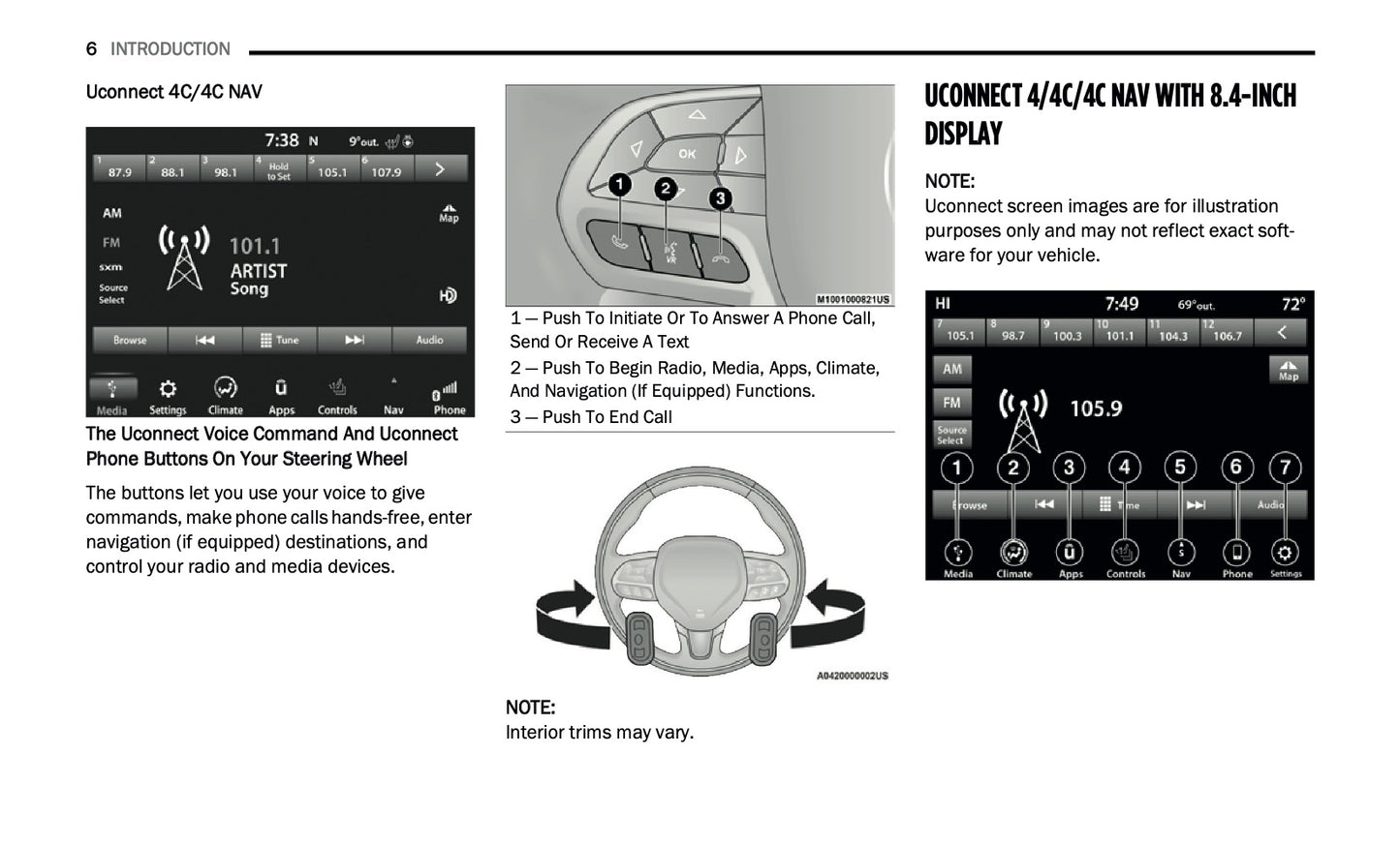 Uconnect 4 / 4C / 4C Nav With 8.4-Inch Display Owner's Manual