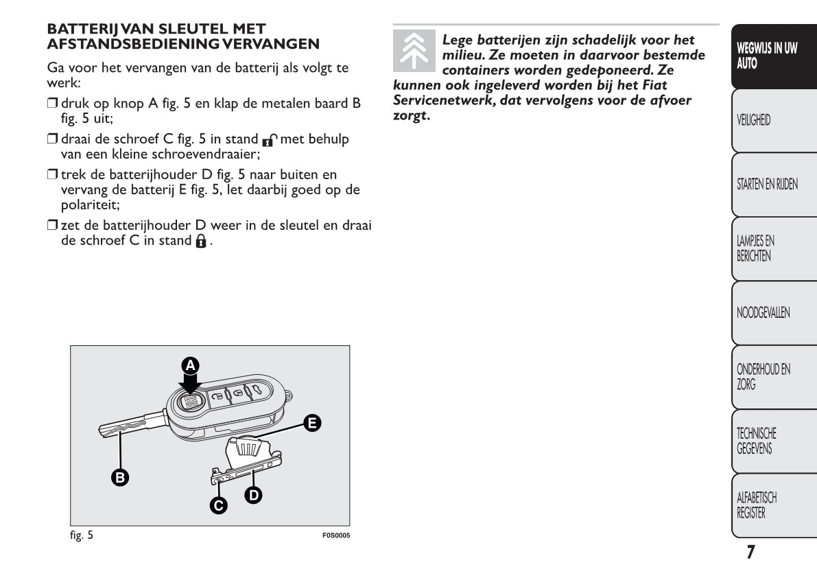 2012-2013 Fiat 500 Gebruikershandleiding | Nederlands