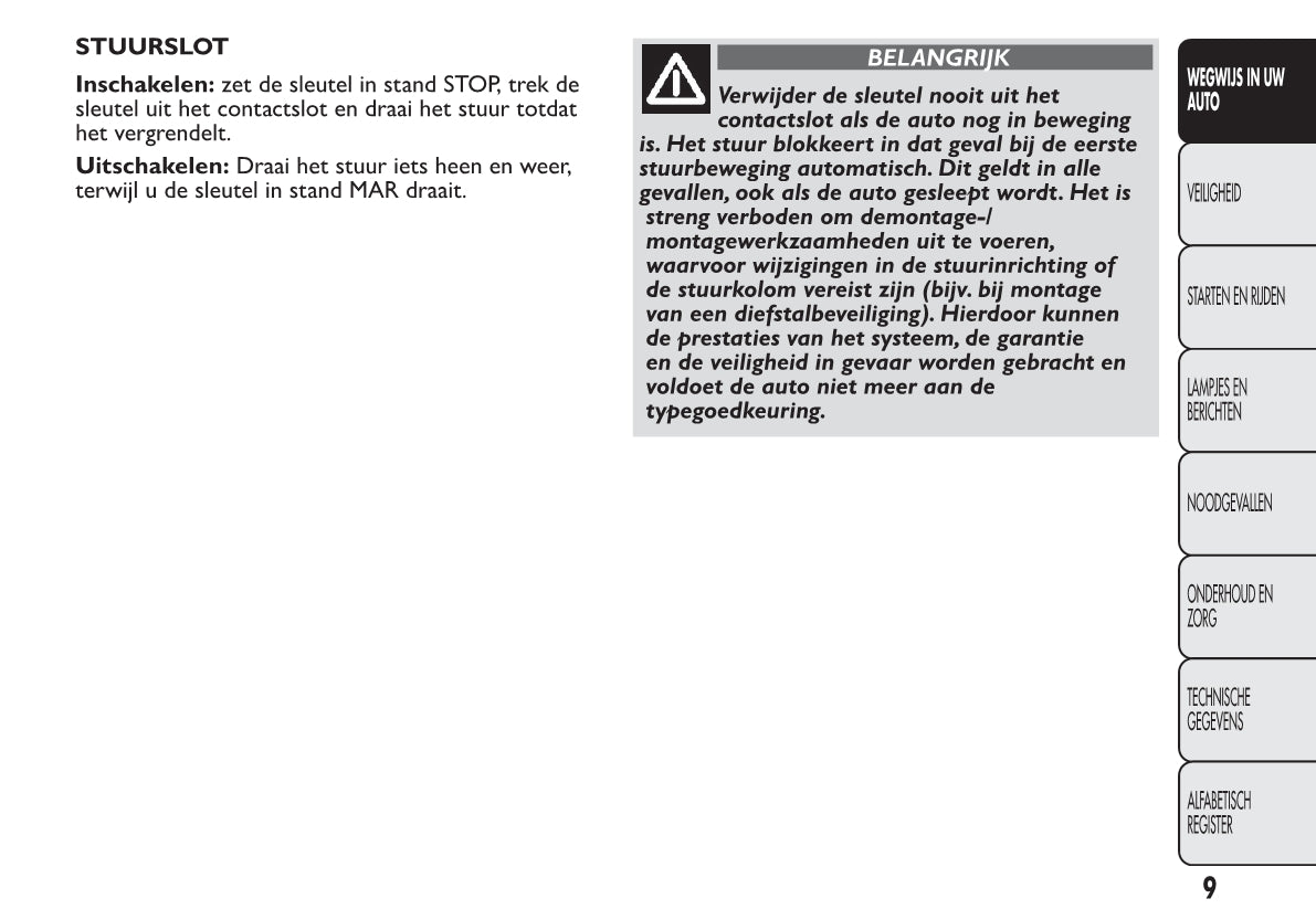 2012-2013 Fiat 500 Gebruikershandleiding | Nederlands