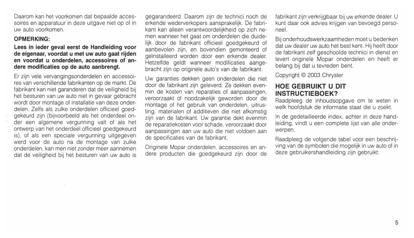 2004-2011 Chrysler 300C Gebruikershandleiding | Nederlands