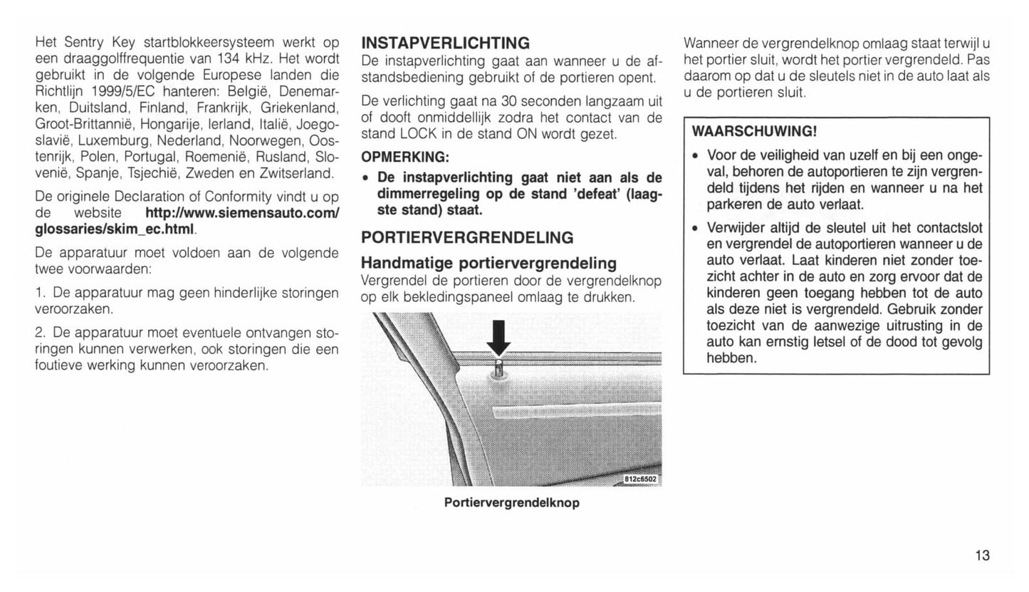 2004-2011 Chrysler 300C Gebruikershandleiding | Nederlands