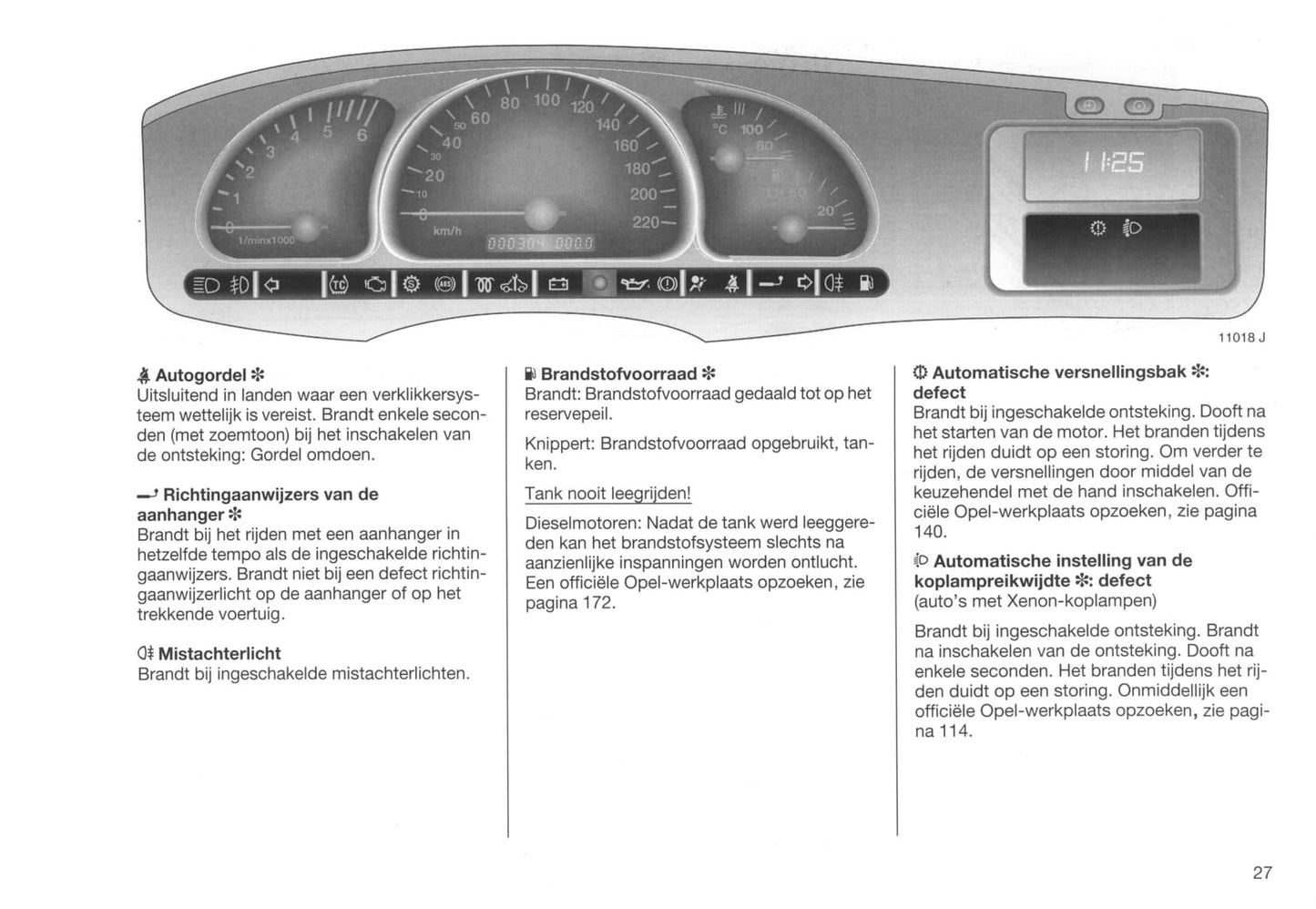 1995-1999 Opel Vectra Manuel du propriétaire | Néerlandais