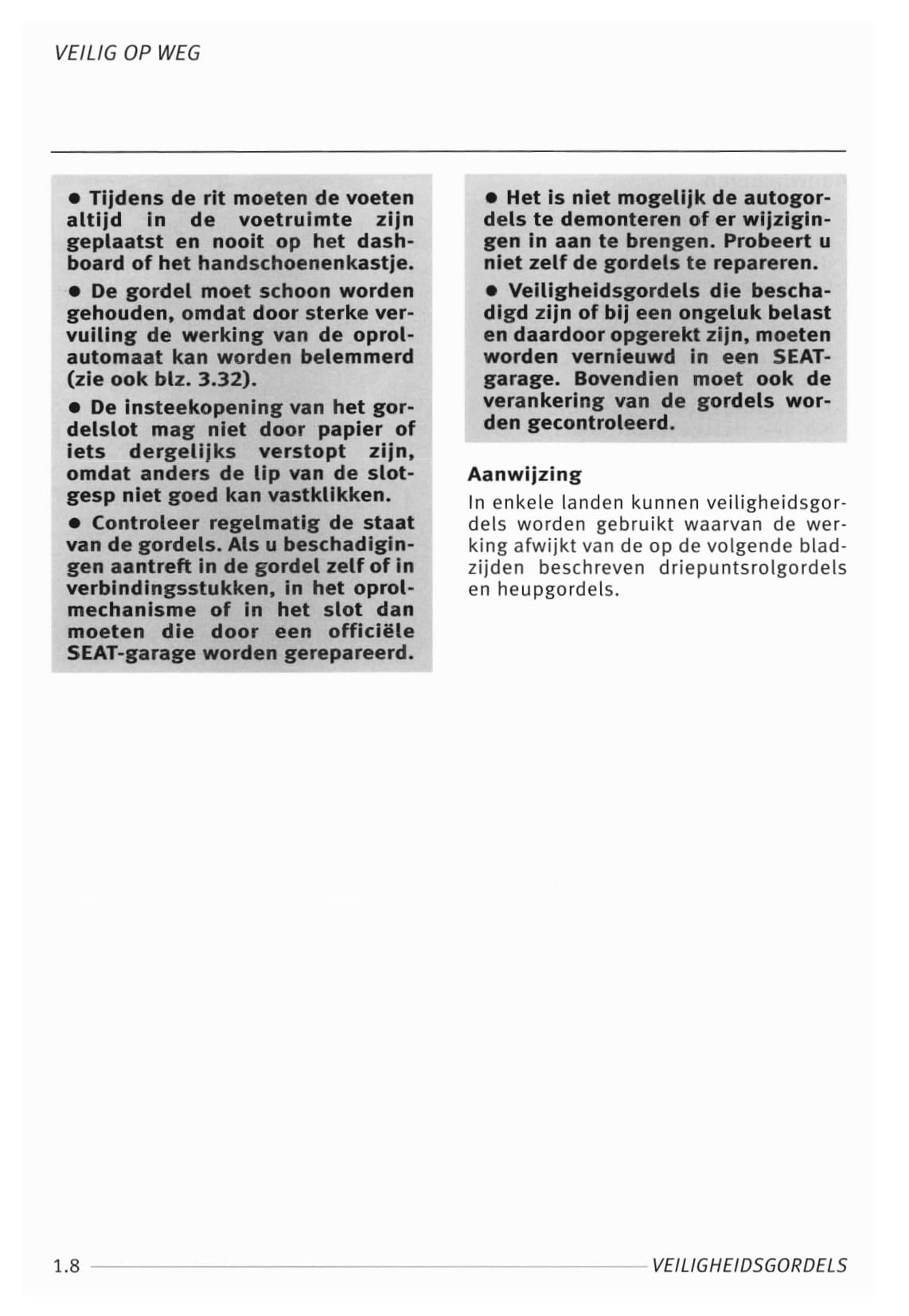 1999-2002 Seat Ibiza Gebruikershandleiding | Nederlands