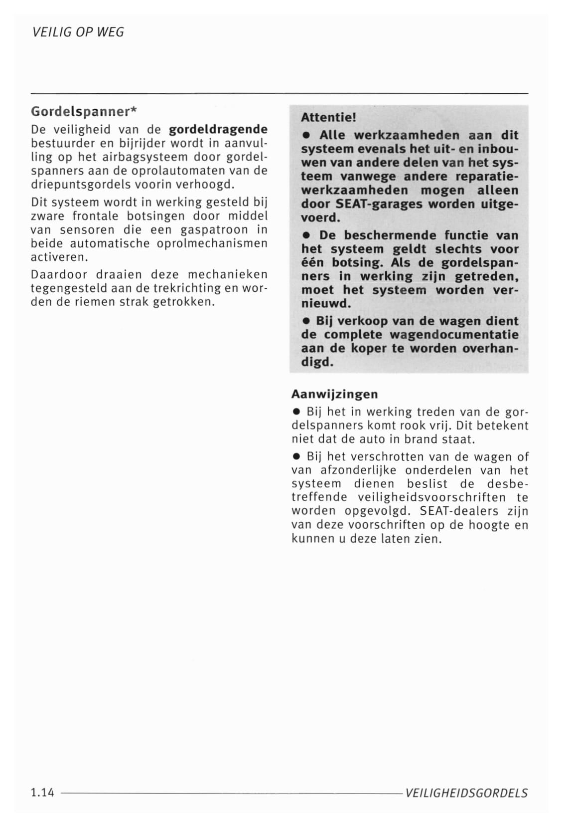 1999-2002 Seat Ibiza Gebruikershandleiding | Nederlands