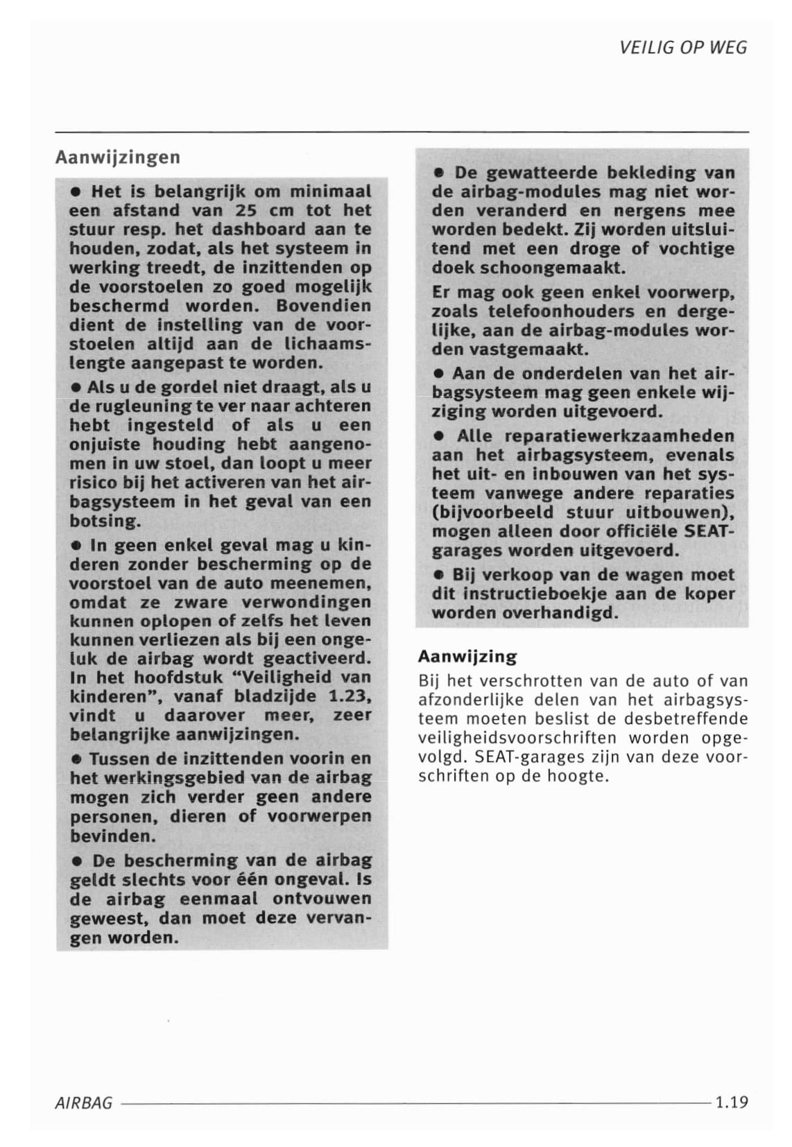 1999-2002 Seat Ibiza Gebruikershandleiding | Nederlands