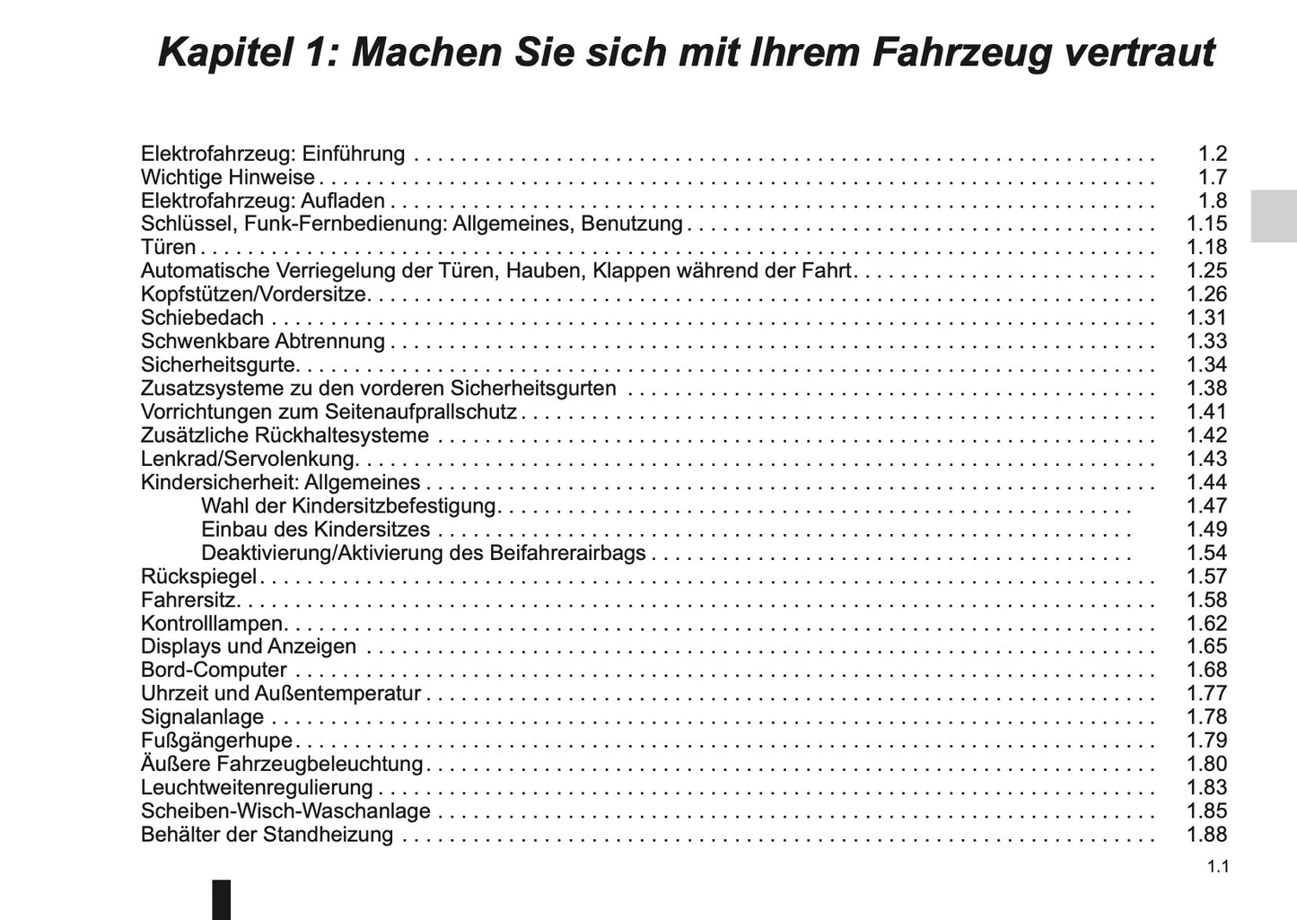 2014-2015 Renault Kangoo Z.E. Owner's Manual | German