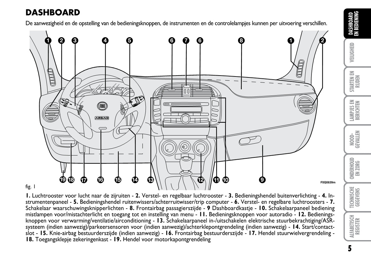 2008-2009 Fiat Bravo Owner's Manual | Dutch