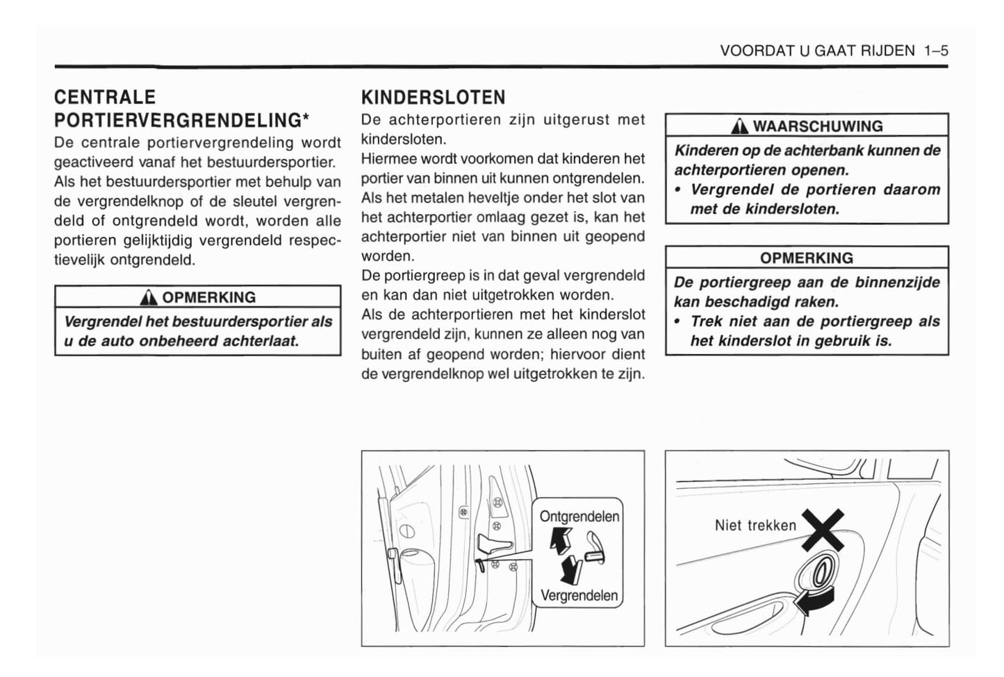 1998-2001 Daewoo Matiz Gebruikershandleiding | Nederlands