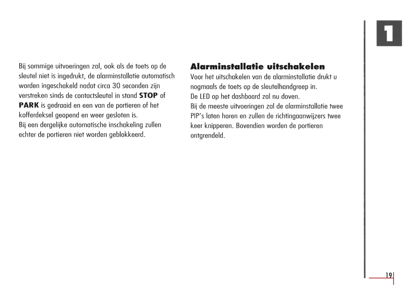 1996-2003 Alfa Romeo Spider/GTV Gebruikershandleiding | Nederlands