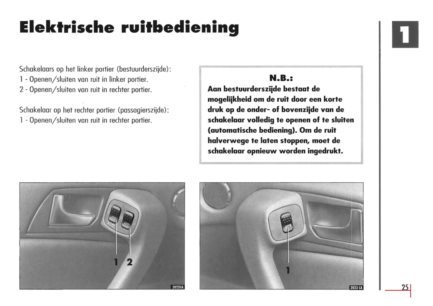 1996-2003 Alfa Romeo Spider/GTV Gebruikershandleiding | Nederlands