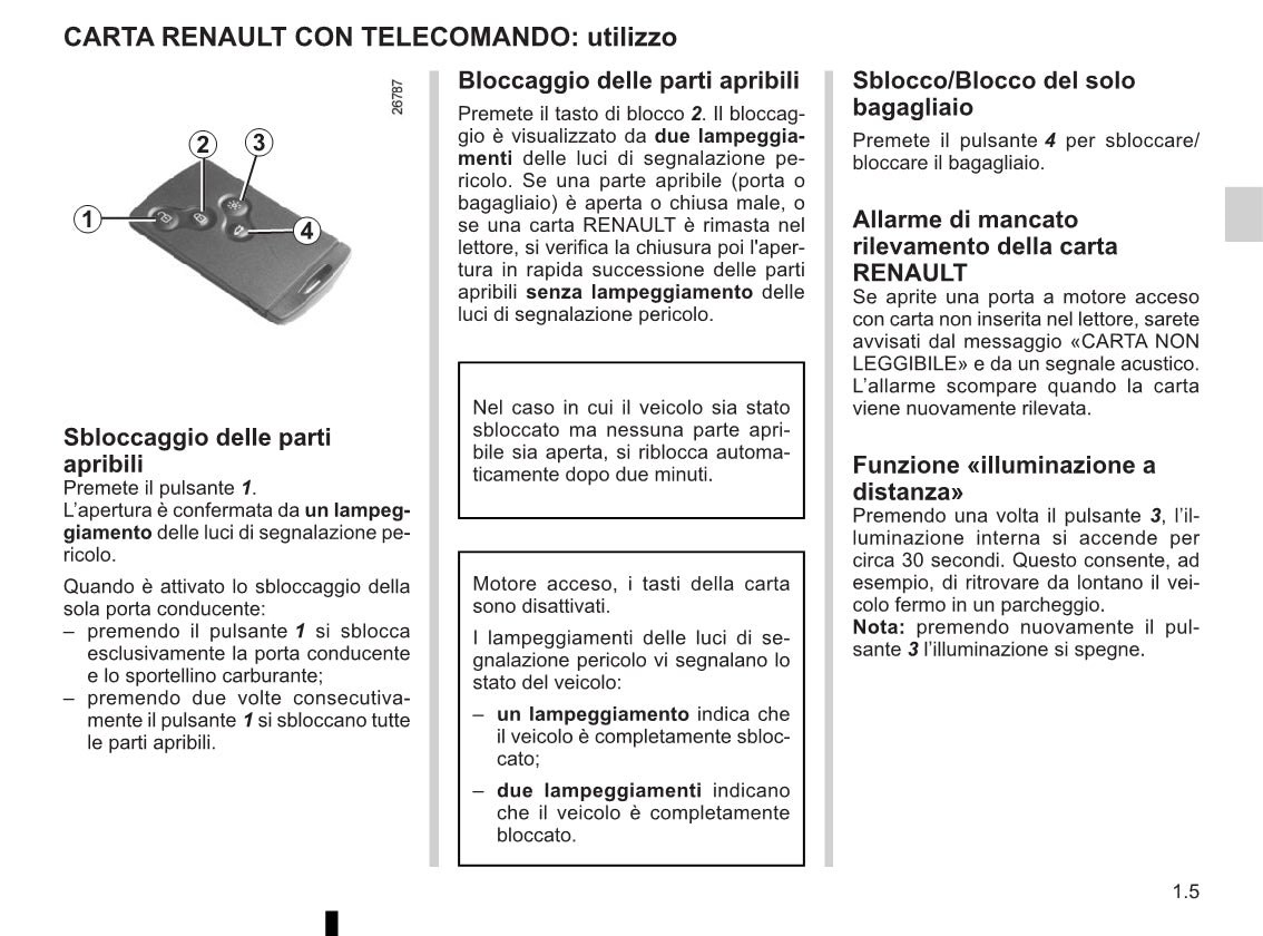 2015-2016 Renault Clio Owner's Manual | Italian