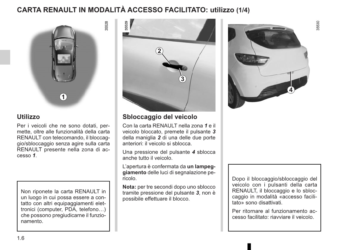 2015-2016 Renault Clio Owner's Manual | Italian
