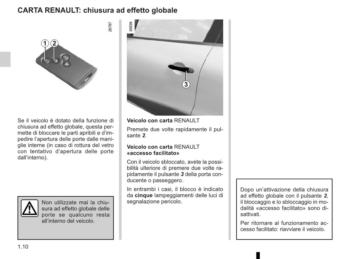 2015-2016 Renault Clio Owner's Manual | Italian