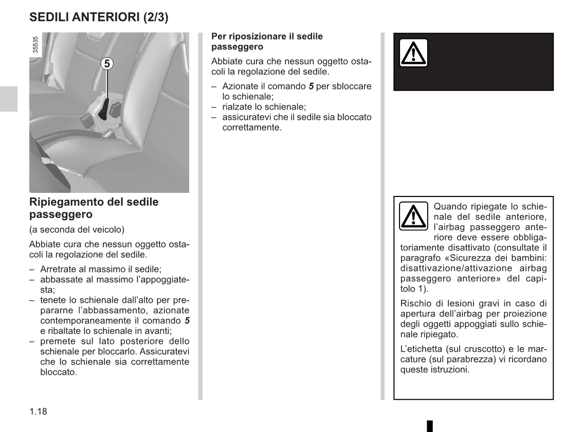 2015-2016 Renault Clio Owner's Manual | Italian