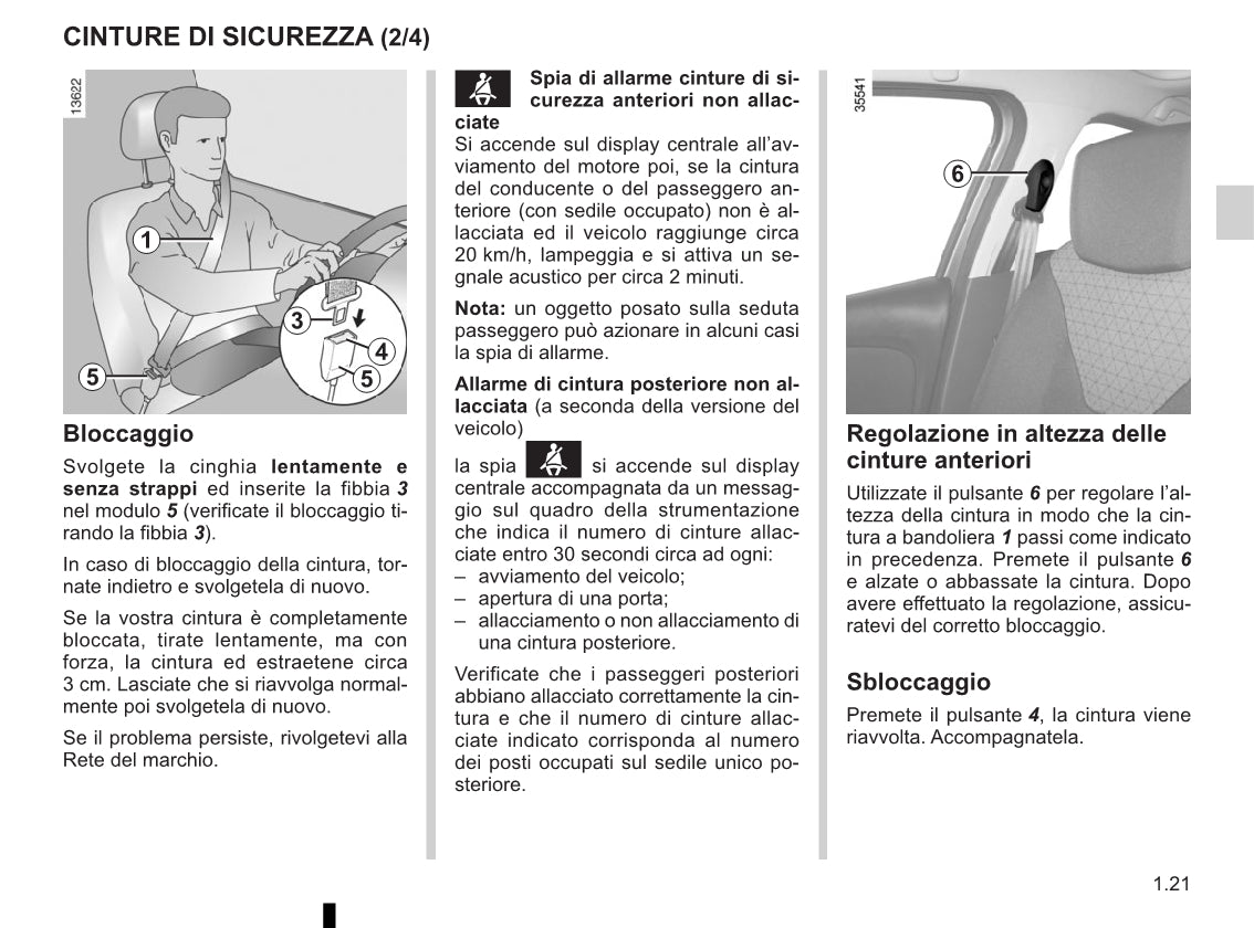 2015-2016 Renault Clio Owner's Manual | Italian