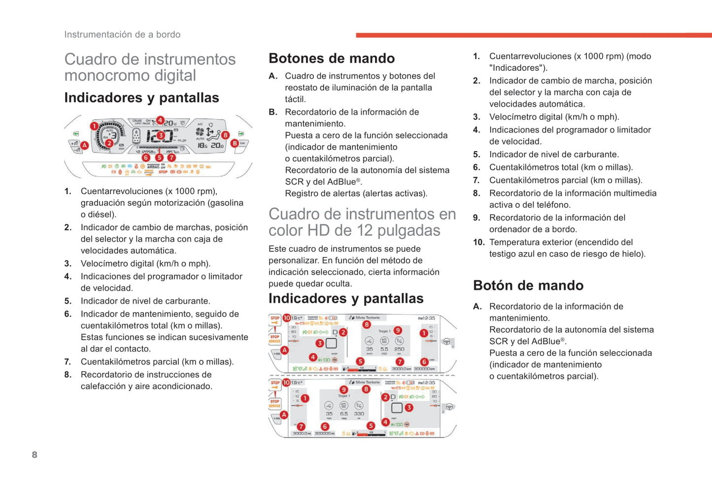 2018-2021 Citroën C4 SpaceTourer/Grand C4 SpaceTourer Owner's Manual | Spanish