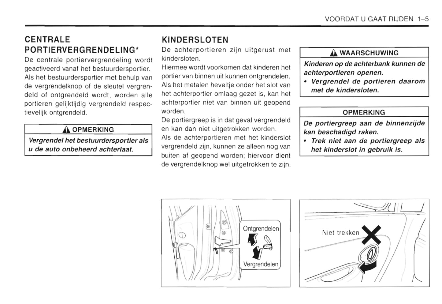 2001-2005 Daewoo Matiz Gebruikershandleiding | Nederlands