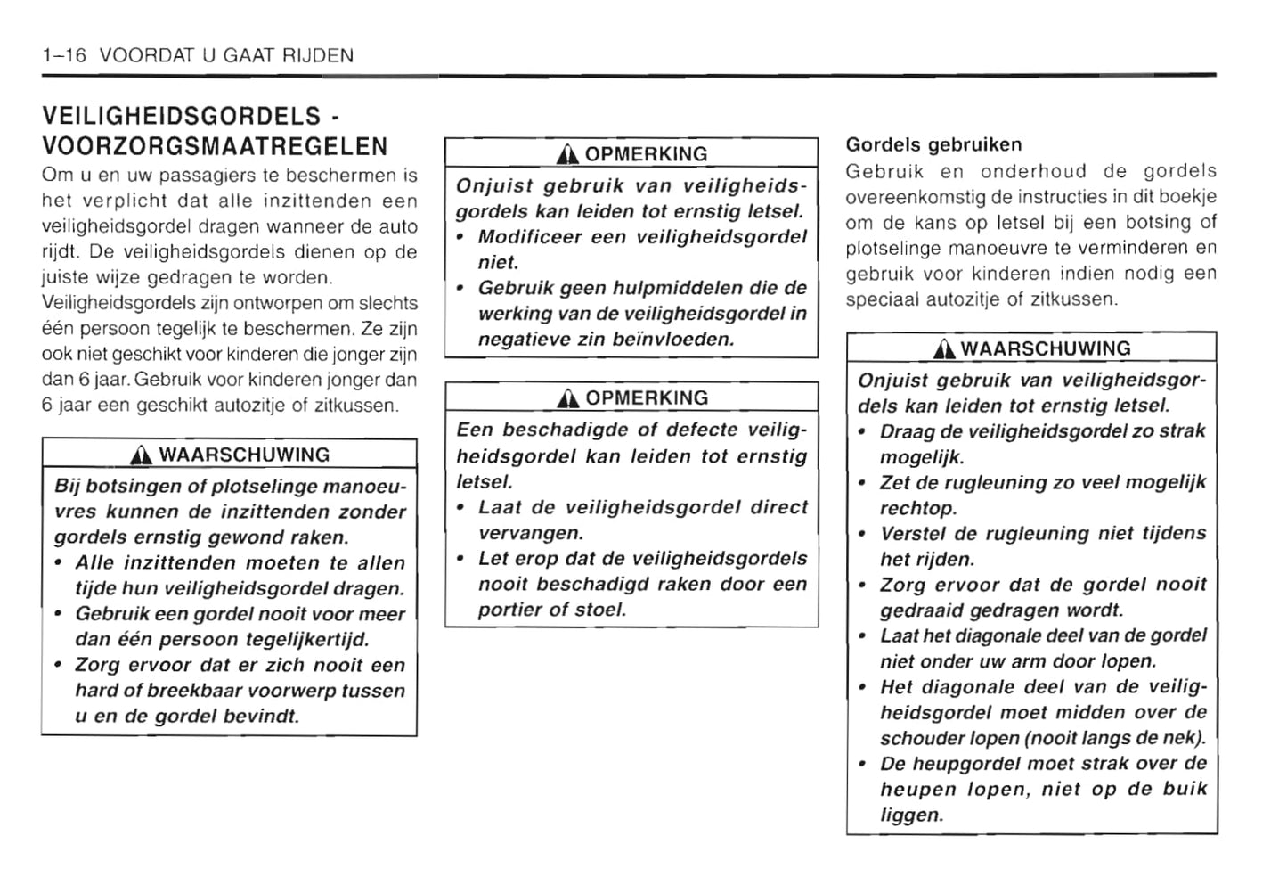 2001-2005 Daewoo Matiz Gebruikershandleiding | Nederlands