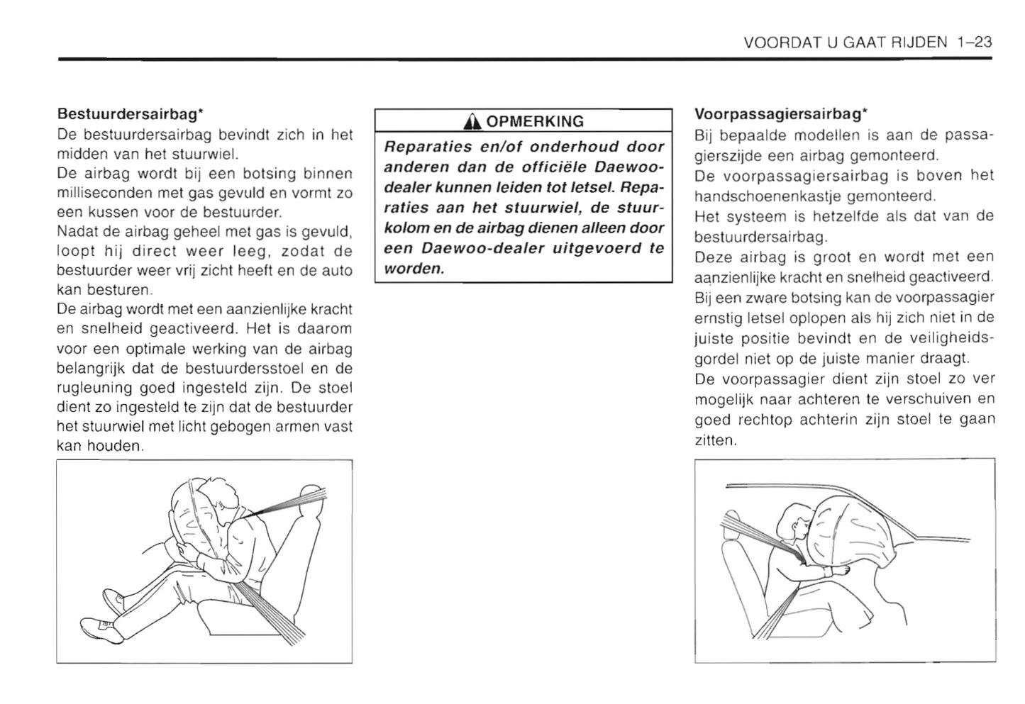 2001-2005 Daewoo Matiz Gebruikershandleiding | Nederlands