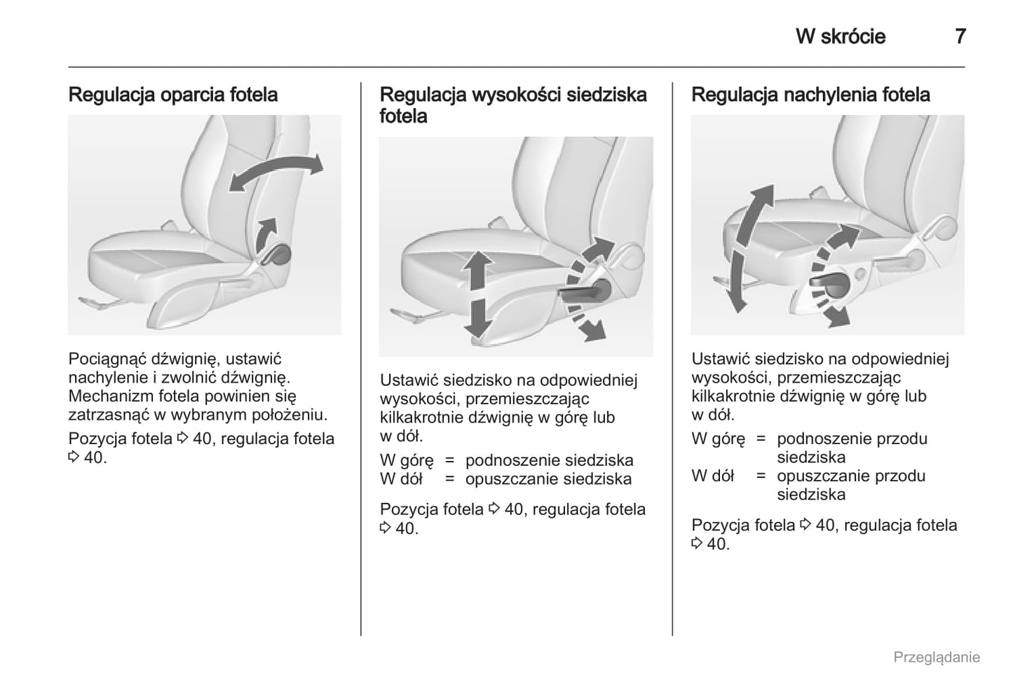 2012 Opel Astra Owner's Manual | Polish