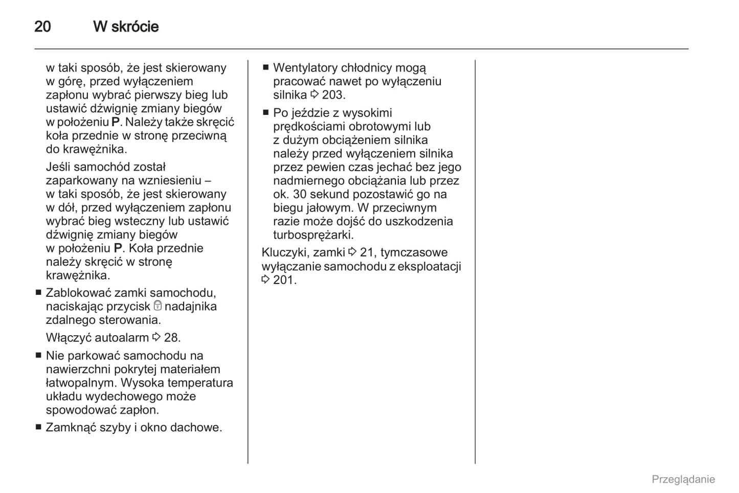 2012 Opel Astra Owner's Manual | Polish