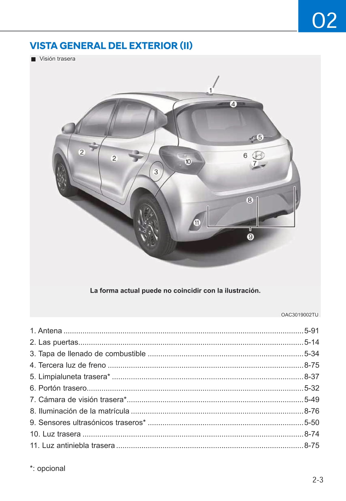 2019-2020 Hyundai i10 Bedienungsanleitung | Spanisch