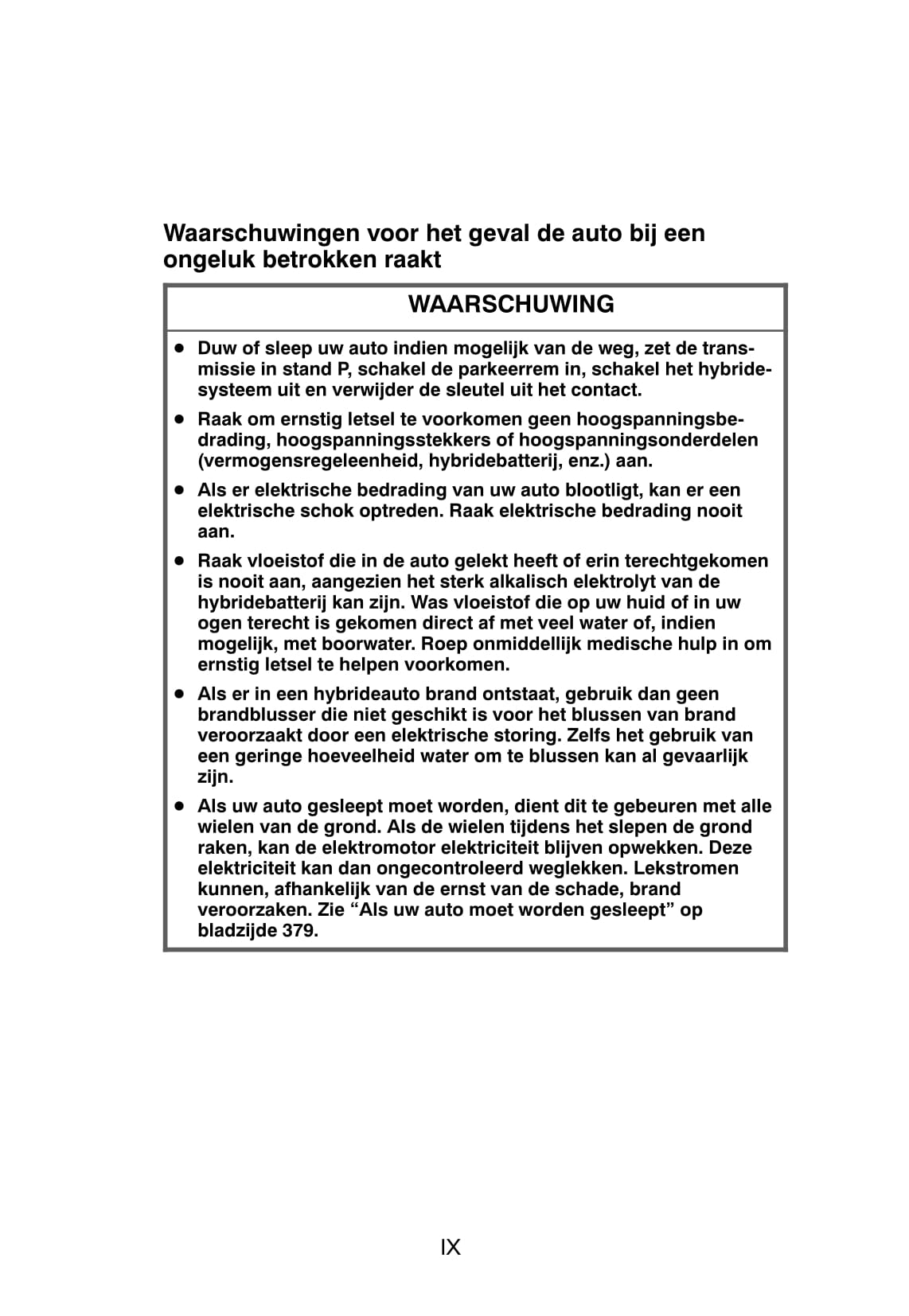 2008-2009 Lexus RX 400h Bedienungsanleitung | Niederländisch