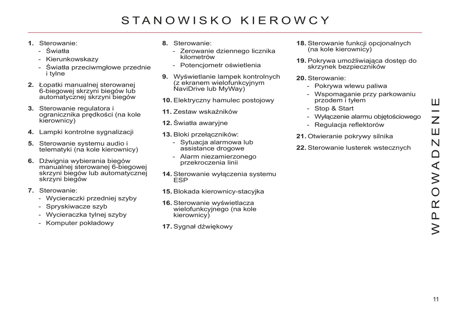 2011-2013 Citroën C4 Picasso/Grand C4 Picasso Owner's Manual | Polish