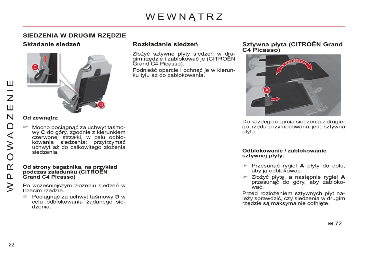 2011-2013 Citroën C4 Picasso/Grand C4 Picasso Owner's Manual | Polish