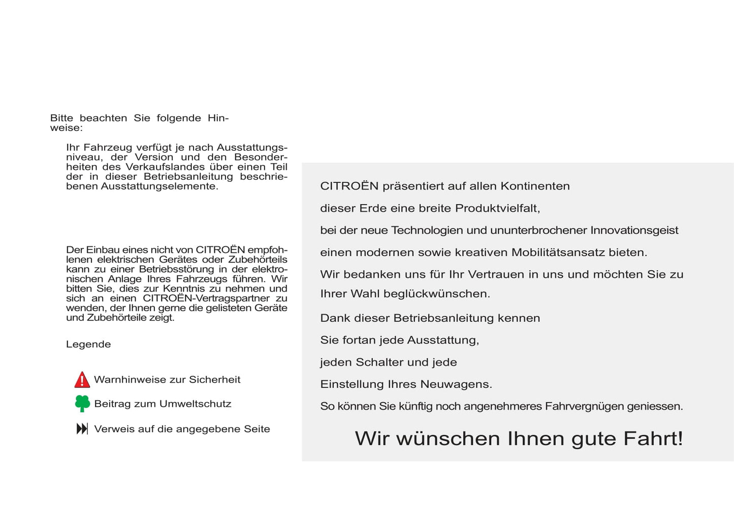 2011-2013 Citroën C4 Picasso/Grand C4 Picasso Owner's Manual | German