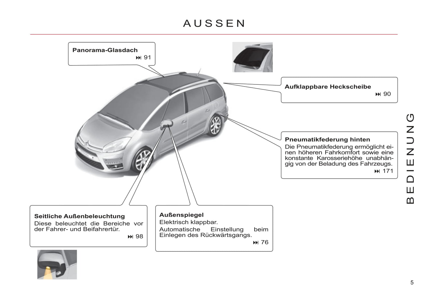 2011-2013 Citroën C4 Picasso/Grand C4 Picasso Owner's Manual | German