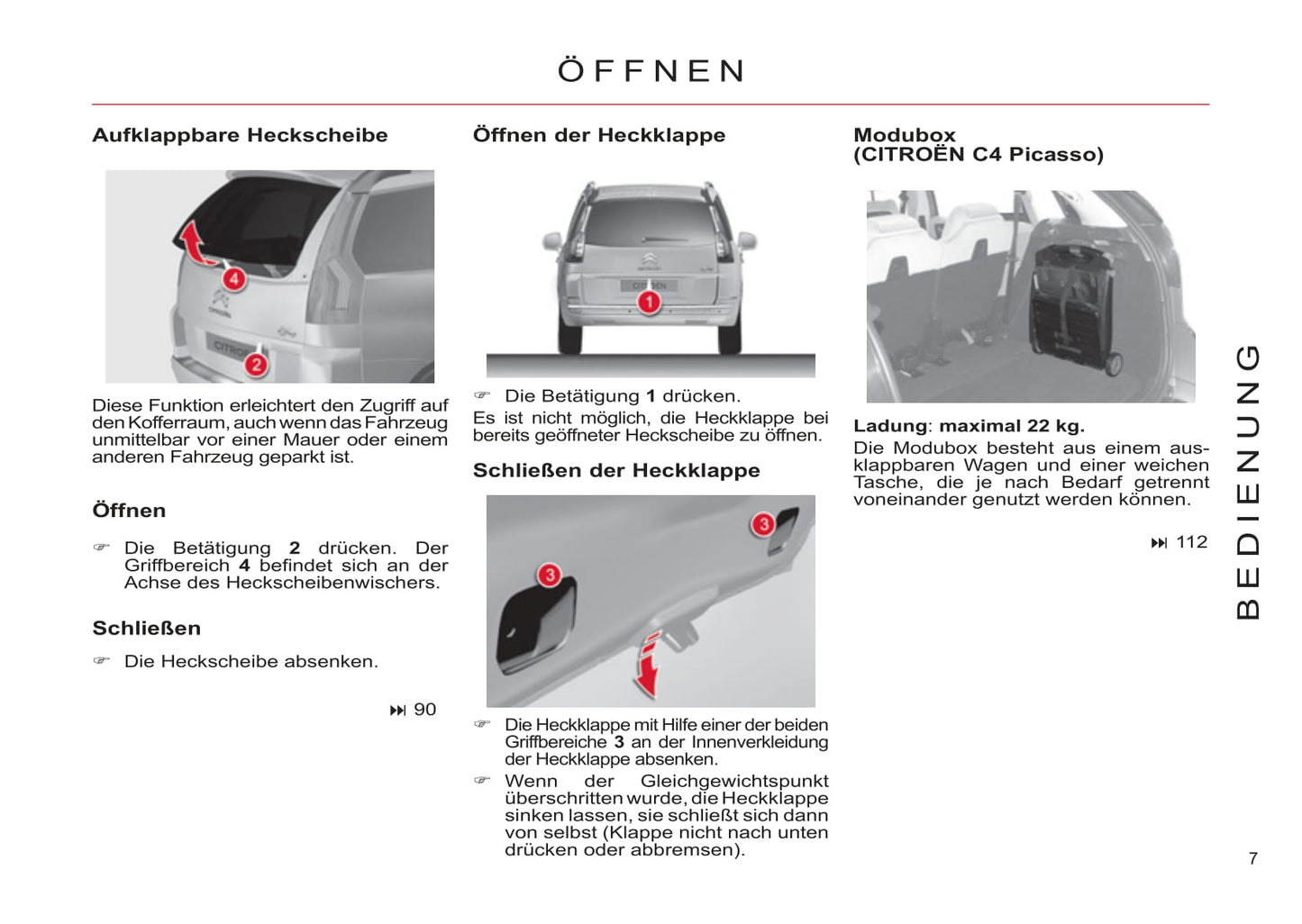 2011-2013 Citroën C4 Picasso/Grand C4 Picasso Owner's Manual | German