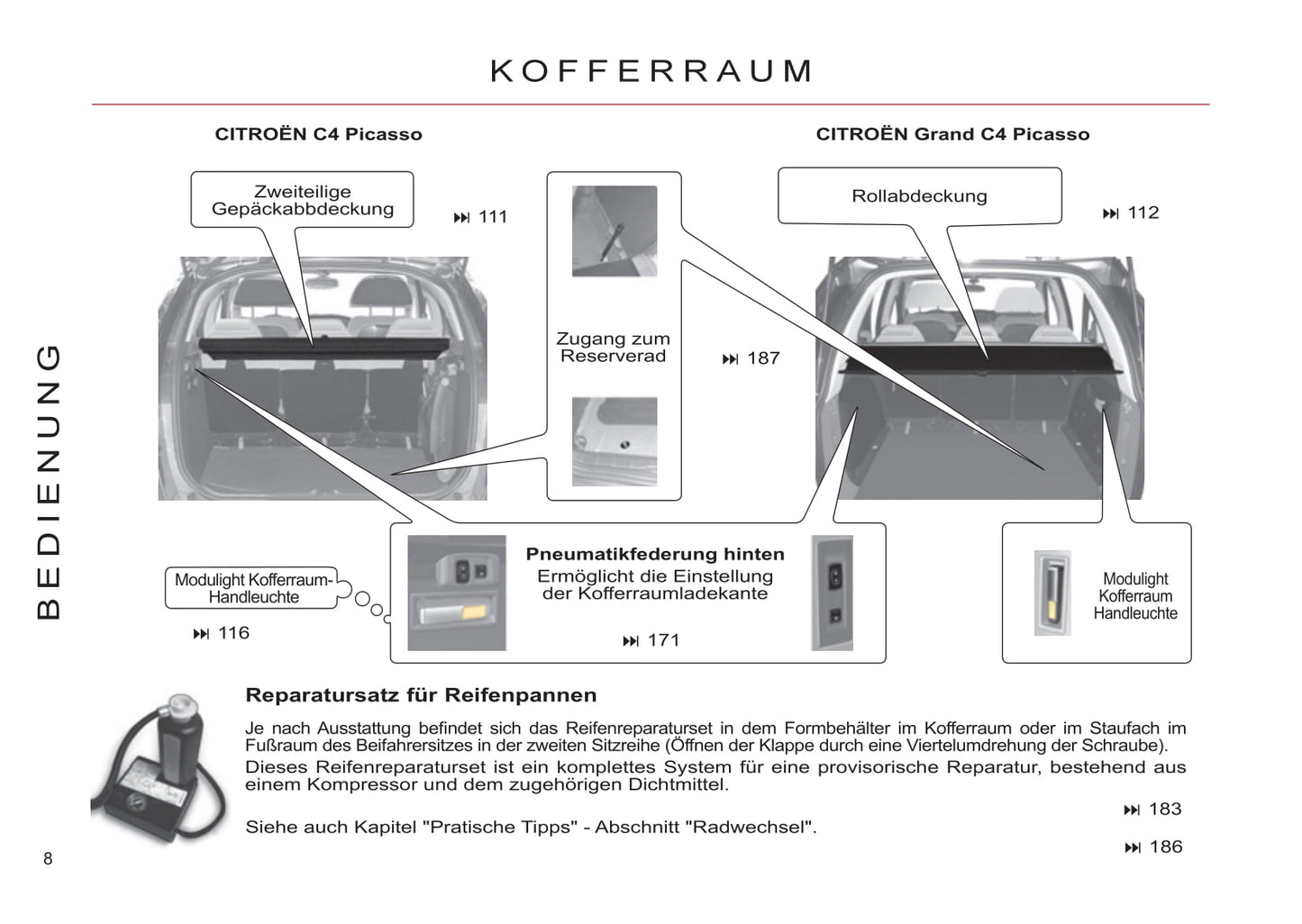 2011-2013 Citroën C4 Picasso/Grand C4 Picasso Owner's Manual | German