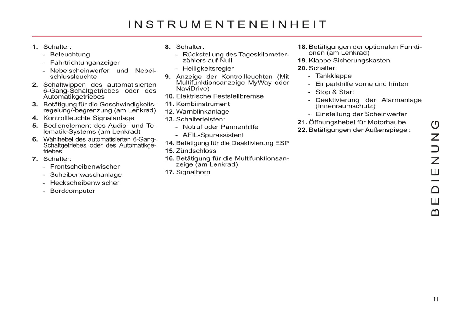 2011-2013 Citroën C4 Picasso/Grand C4 Picasso Owner's Manual | German