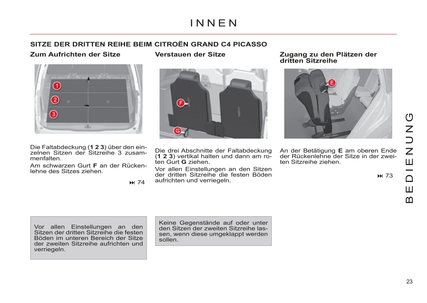 2011-2013 Citroën C4 Picasso/Grand C4 Picasso Owner's Manual | German