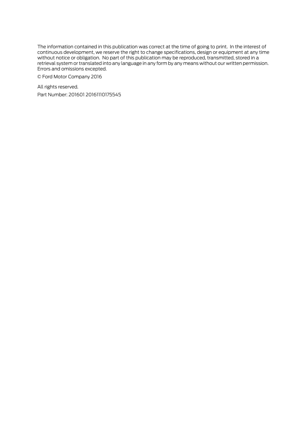 2017 Ford Escape Owner's Manual | English