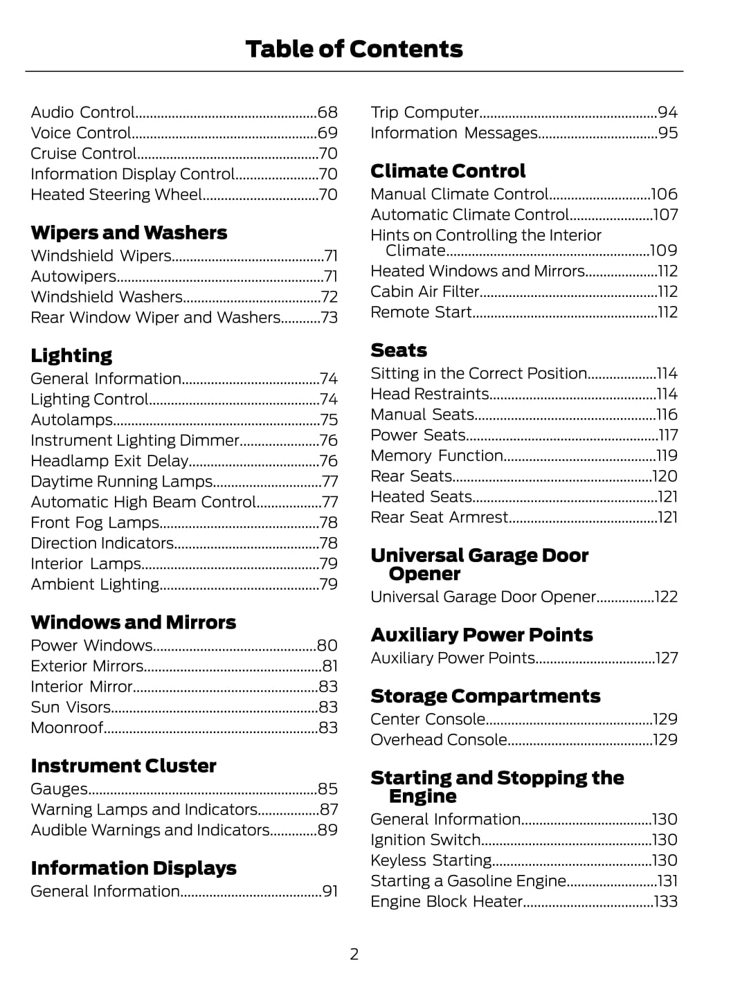 2017 Ford Escape Owner's Manual | English