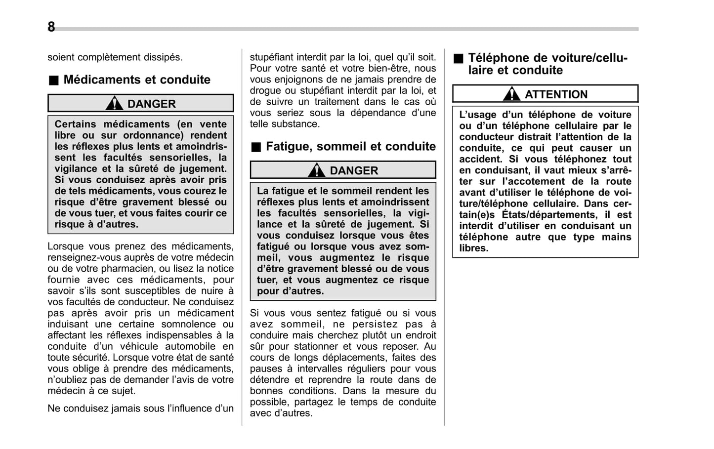 2017-2019 Subaru Legacy/Outback Manuel du propriétaire | Français