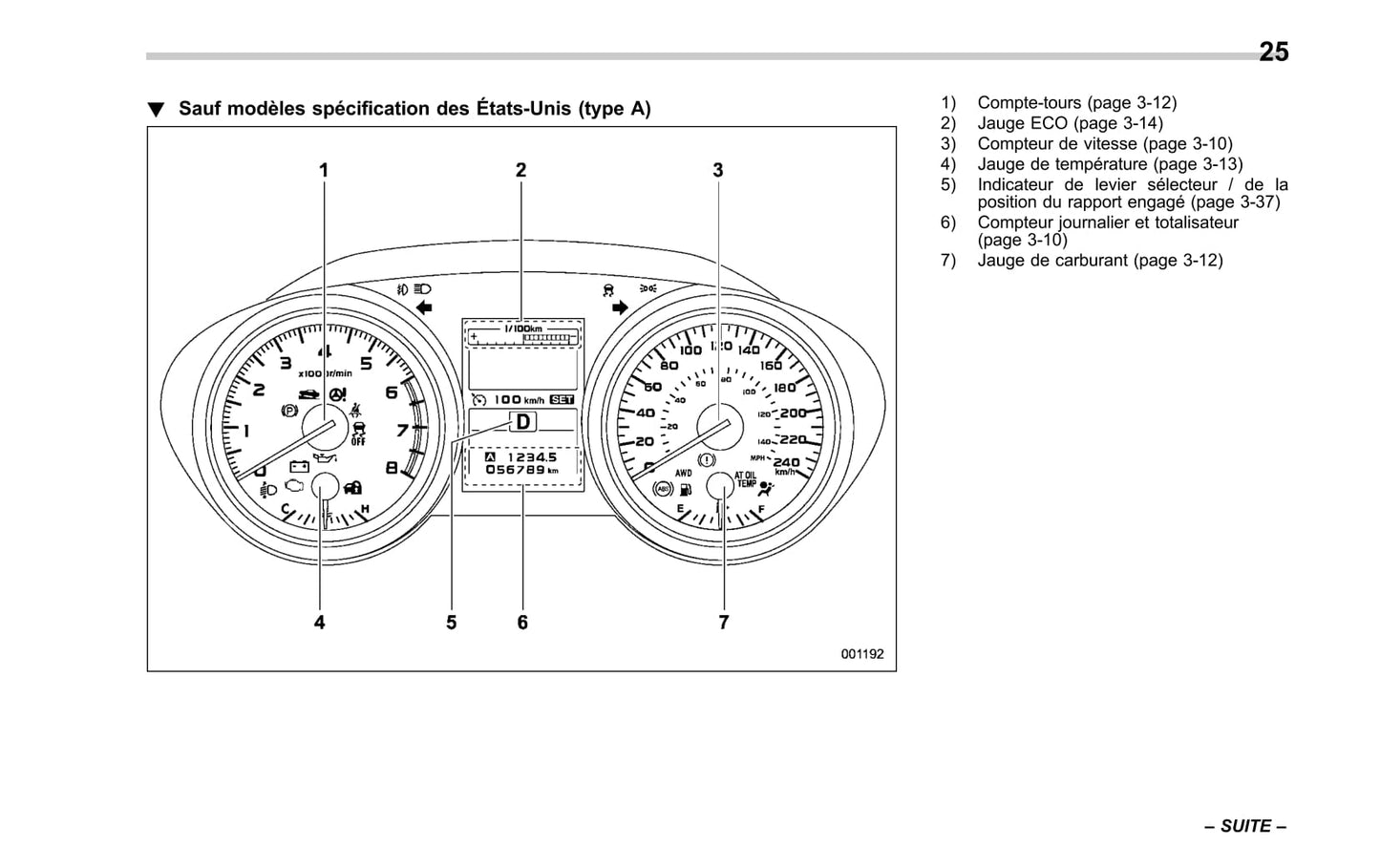 2017-2019 Subaru Legacy/Outback Manuel du propriétaire | Français