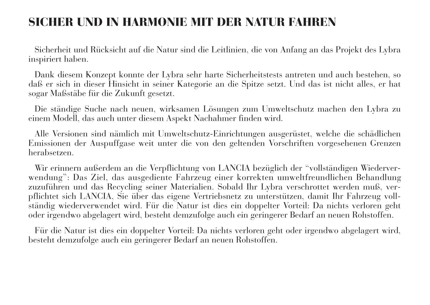 2001-2005 Lancia Lybra Gebruikershandleiding | Duits