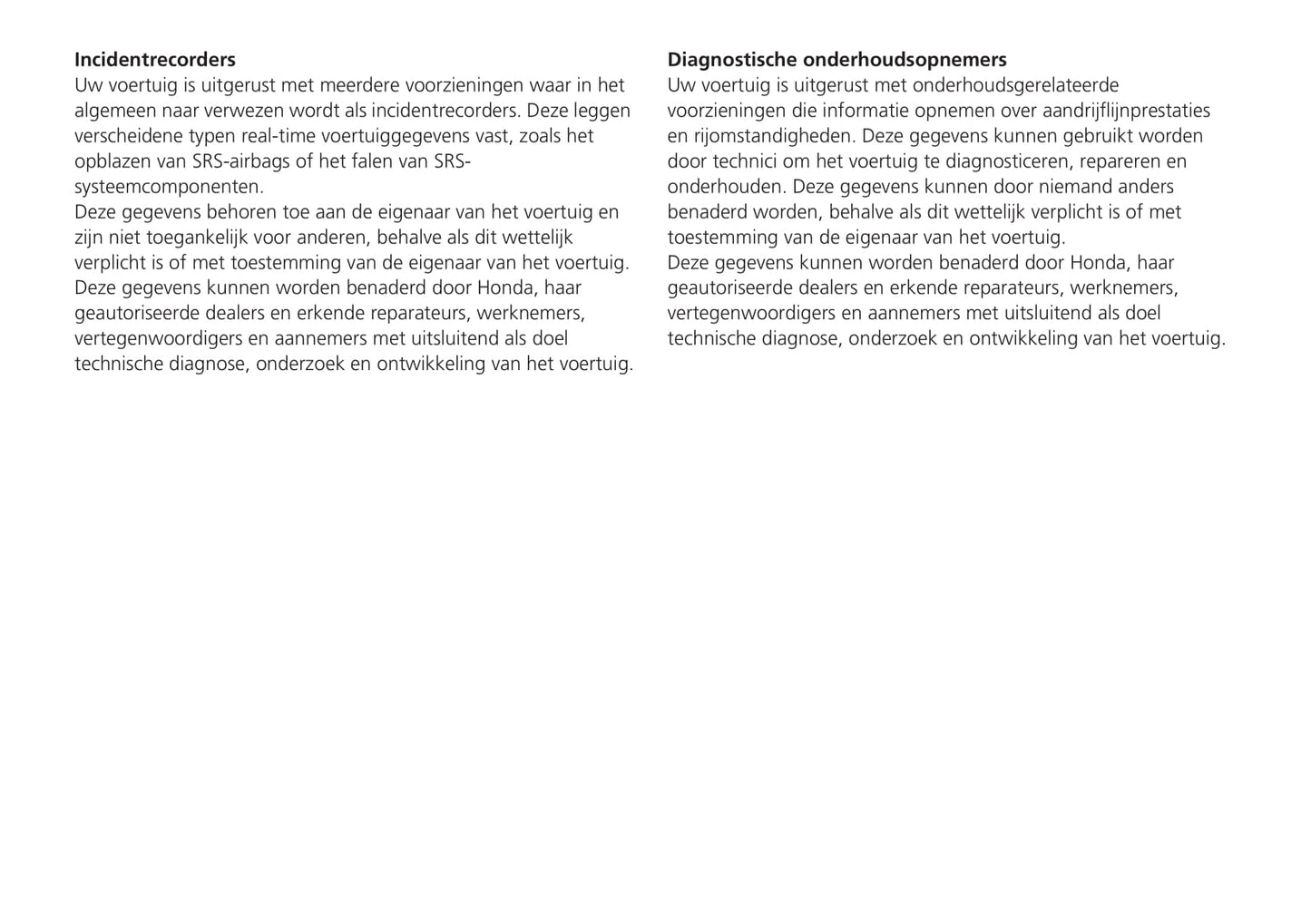 2015-2018 Honda CR-V Manuel du propriétaire | Néerlandais