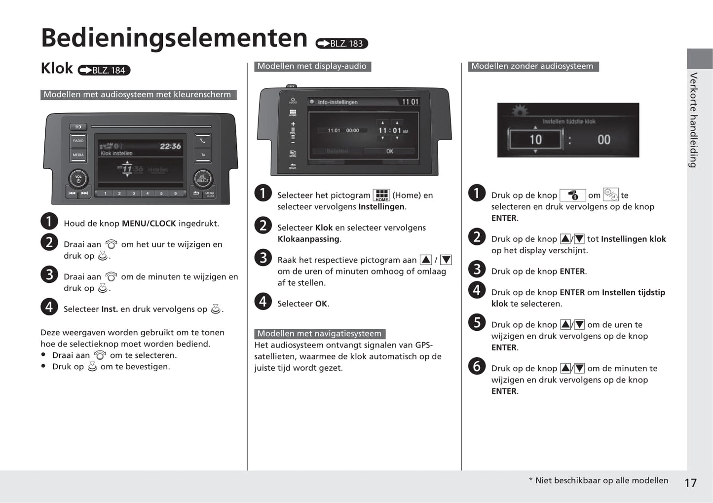 2018-2019 Honda Civic Hatchback Gebruikershandleiding | Nederlands