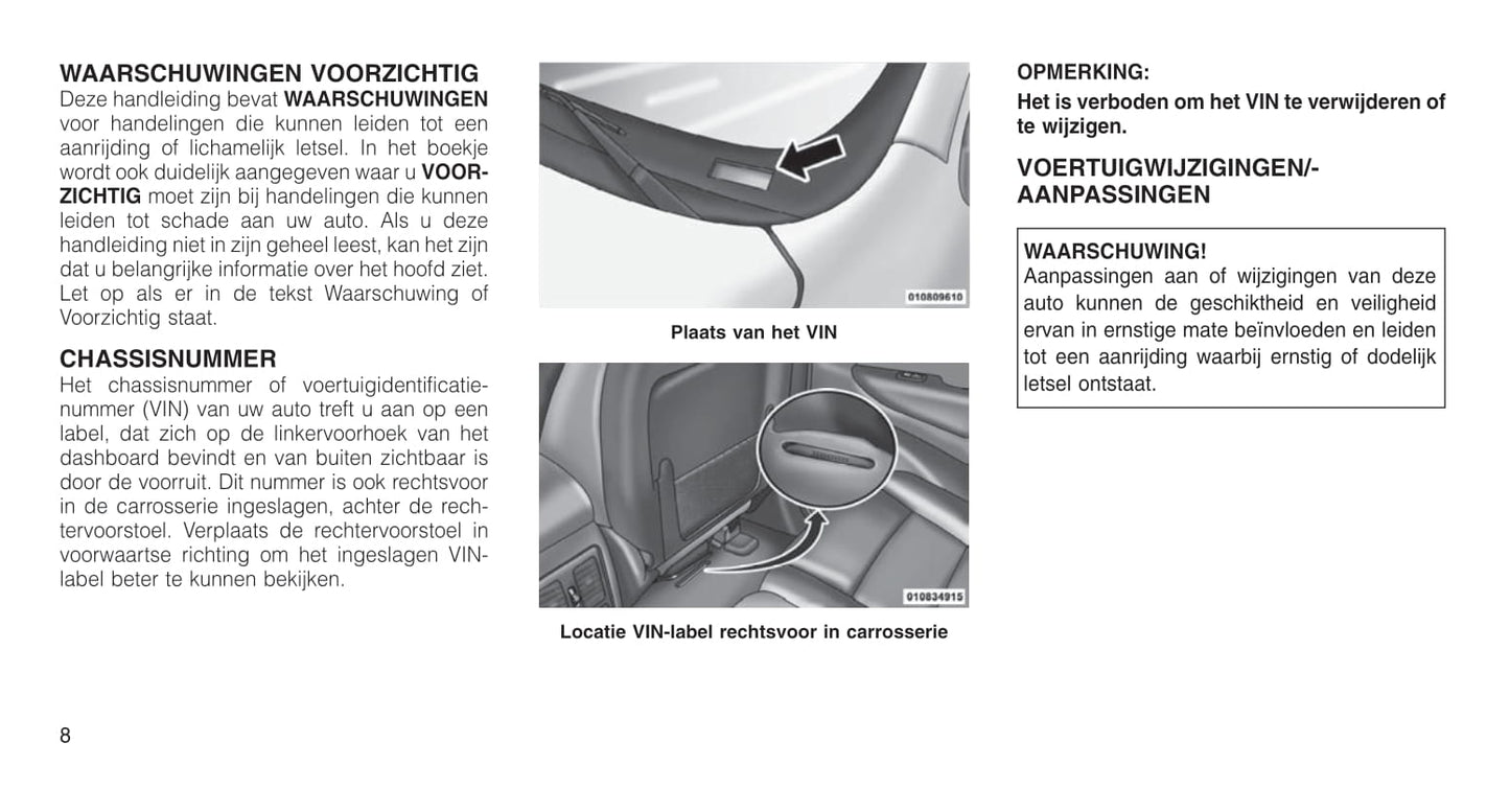 2011-2012 Jeep Grand Cherokee Owner's Manual | Dutch